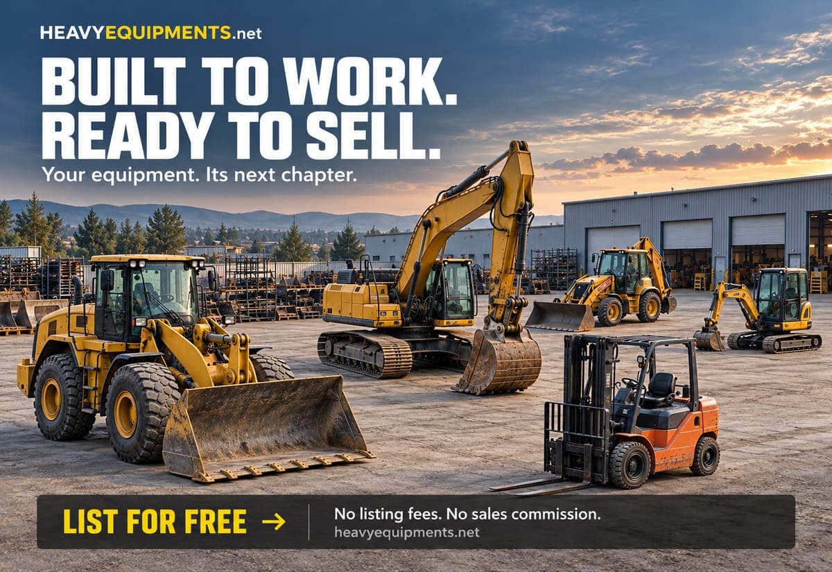 Built to work, ready to sell. List your equipment free, no listing fees and no sales commission.